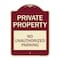 Signmission Private Property No Unauthorized Parking Heavy-Gauge Aluminum Sign, 24" x 18", BU-1824-23251 A-DES-BU-1824-23251 - alternate 1